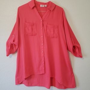 CATO Spring pink/coral 3/4 sleeve tunic